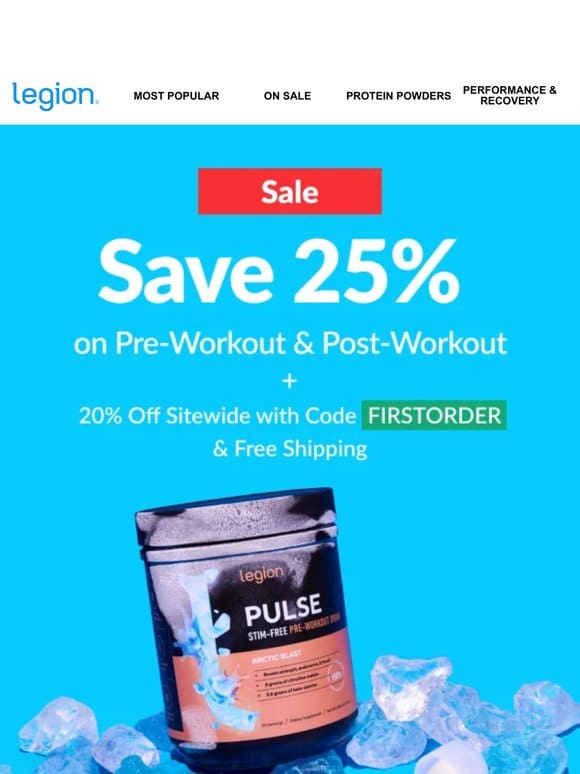[LIMITED TIME] Pre-workout & post-workout on sale