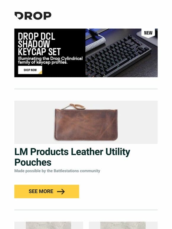 LM Products Leather Utility Pouches， Drop + The Lord of the Rings™ Barad-dûr™ Desk Mat， Drop + The Lord of the Rings™ Fellowship Desk Mat and more…