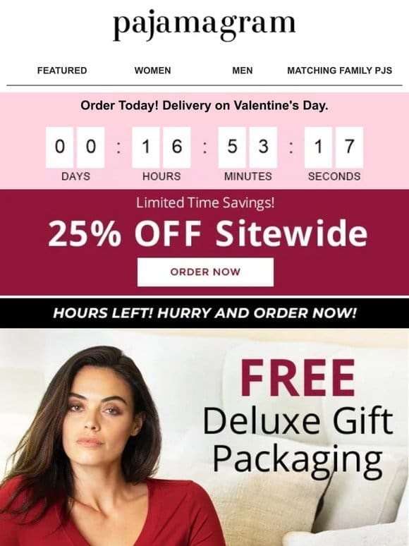 Last Chance: FREE deluxe packaging for V-Day