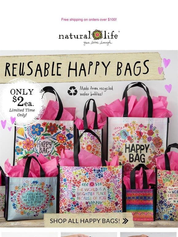 Last Chance for $2 Happy Bags!