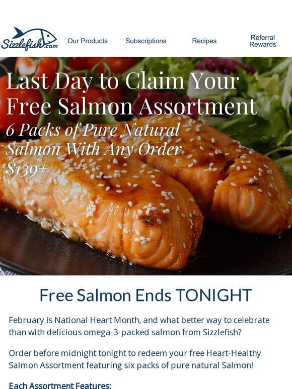 Last Chance to Claim Your Free Salmon Sampler!