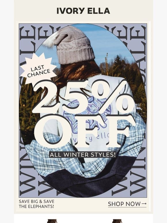 Last Chance to Take Advantage of Our Winter Sale!!  ❄️