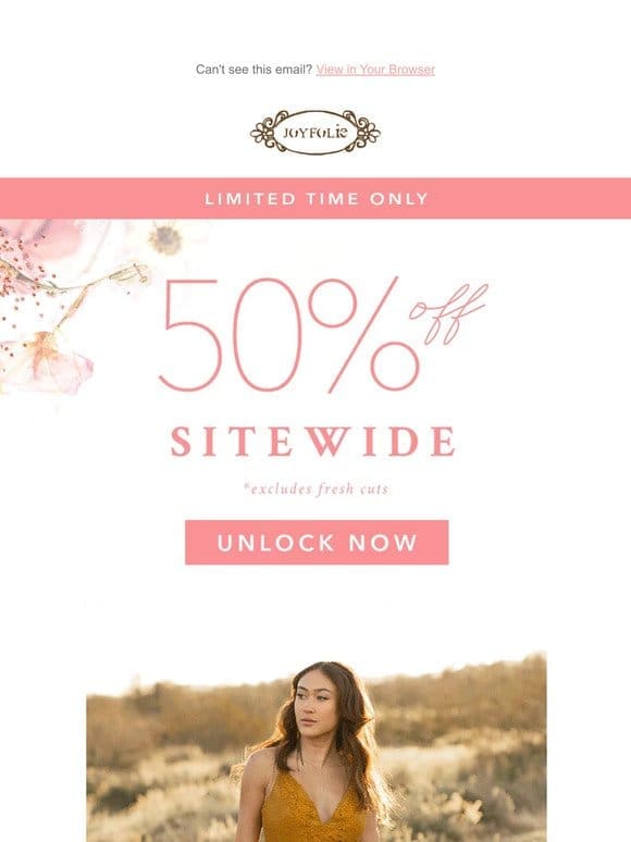 Last Day: 50% Off Sitewide
