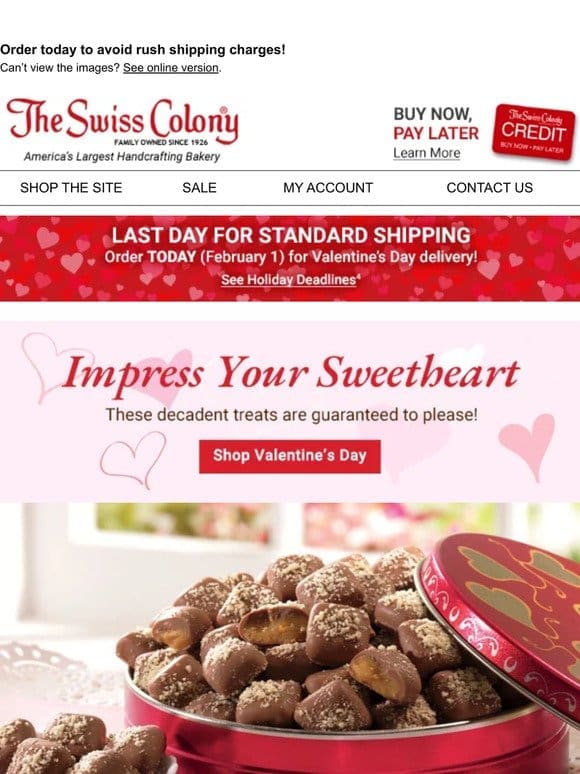 Last Day to Save on Valentine’s Day Shipping