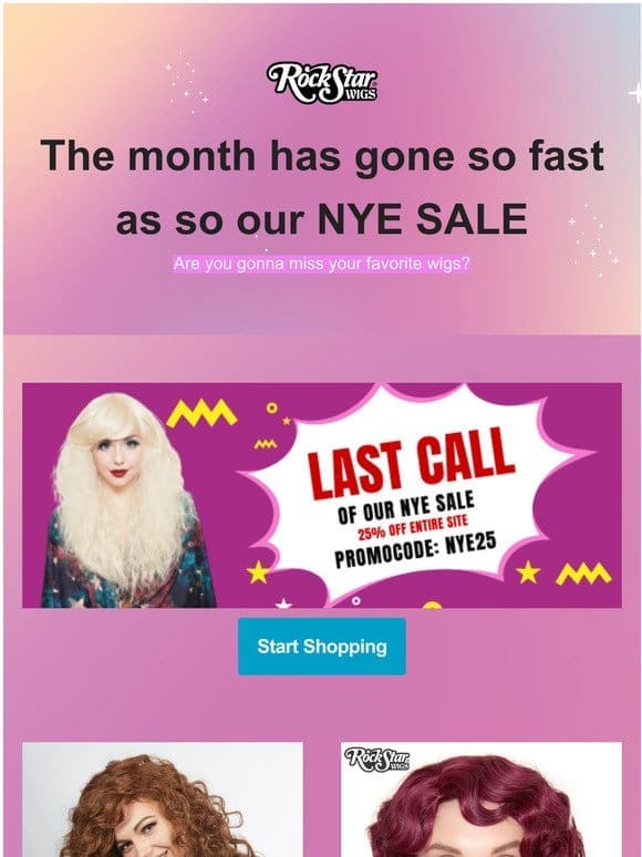 Last call of our NYE SALE， the month has run so fast