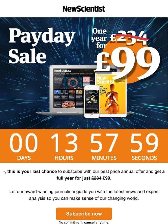 Last chance! Payday sale ends tonight