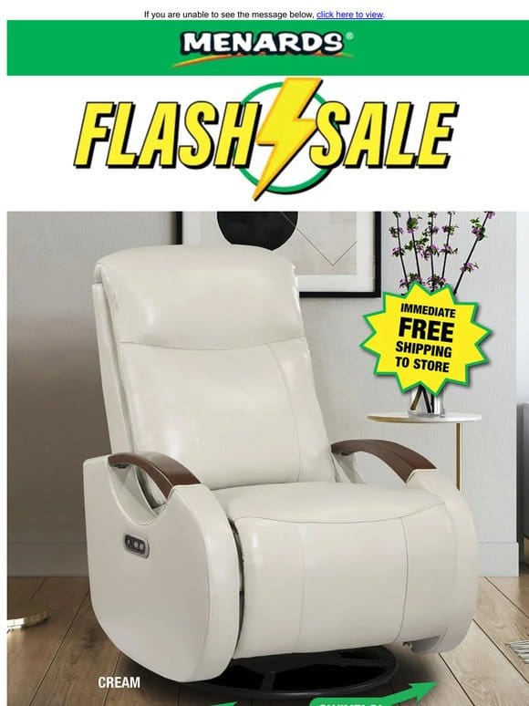 Leather Power Swivel Recliner ONLY $299!
