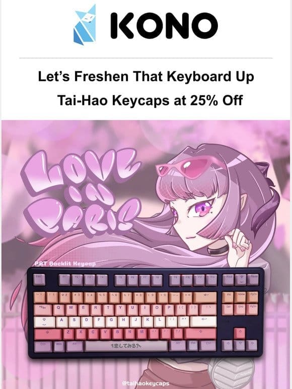 Let’s Freshen That Keyboard Up – Tai-Hao Keycaps at 25% Off