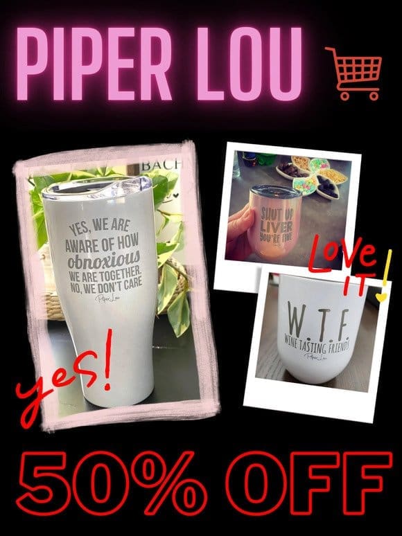 Limited Time Offer -> 50% OFF Tumblers & Wine Cups!