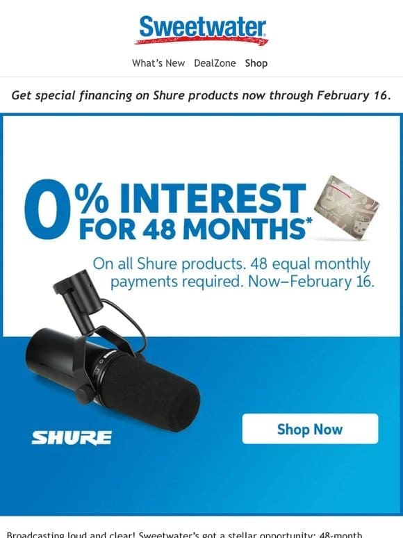 Limited-time Offer on All Shure Products!