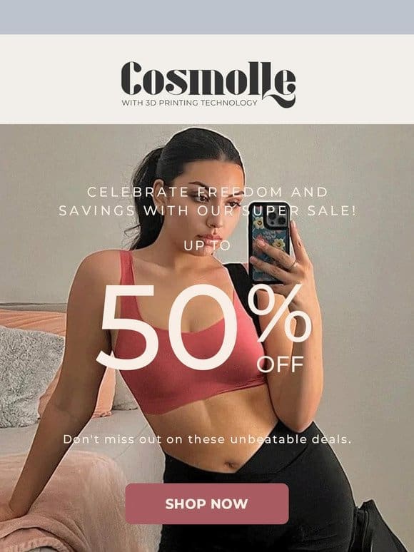 Lookin’ good at up to 50% off