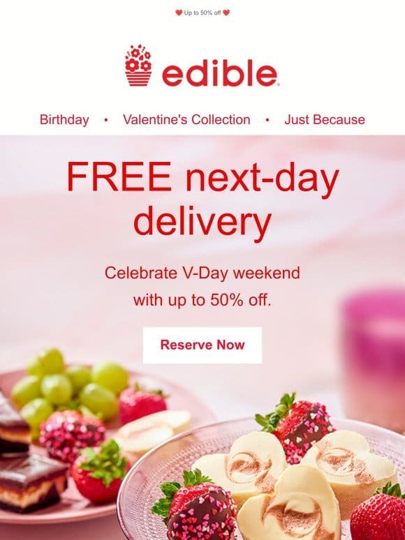 Love means FREE delivery
