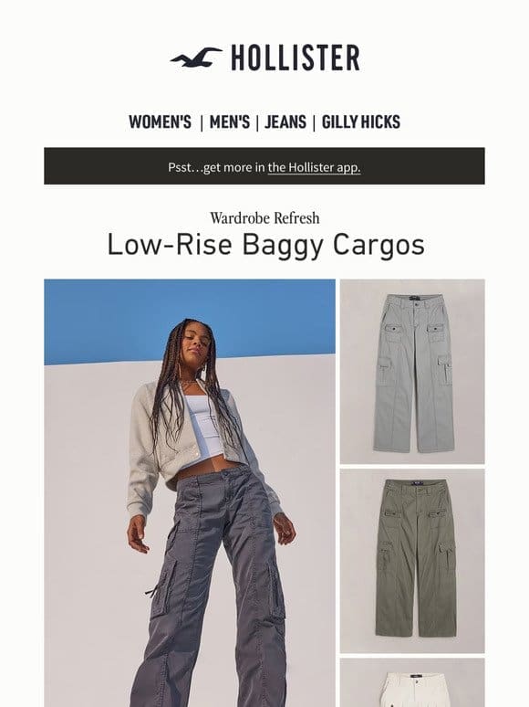 Low-rise ✔️ Baggy ✔️ Cargos ✔️