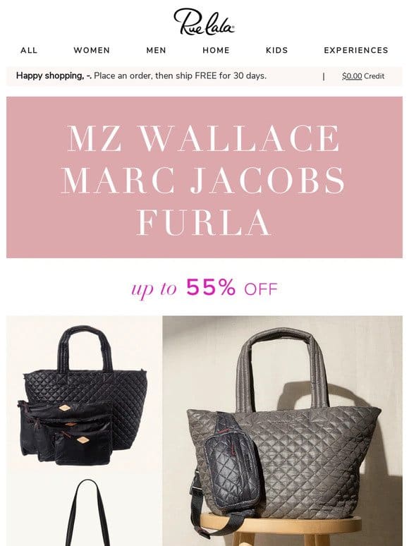 MZ Wallace， Marc Jacobs， & Furla Up to 55% Off