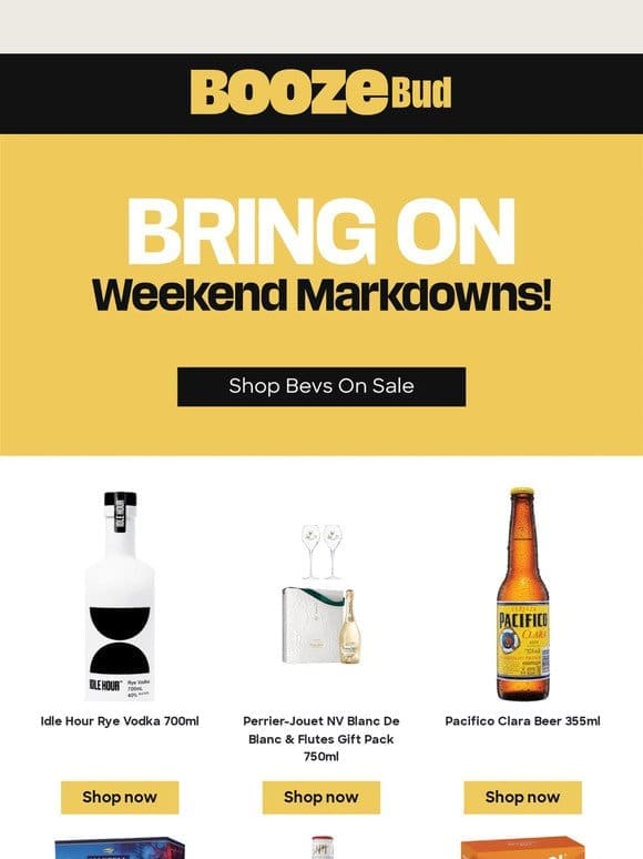 Markdowns: Aperol， Martell， Perrier-Jouet， and more!