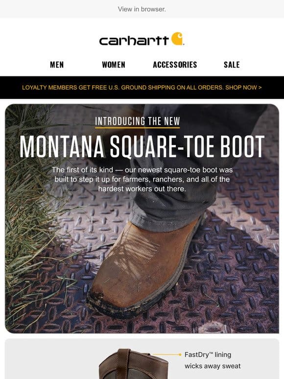 Meet the new Montana square boot
