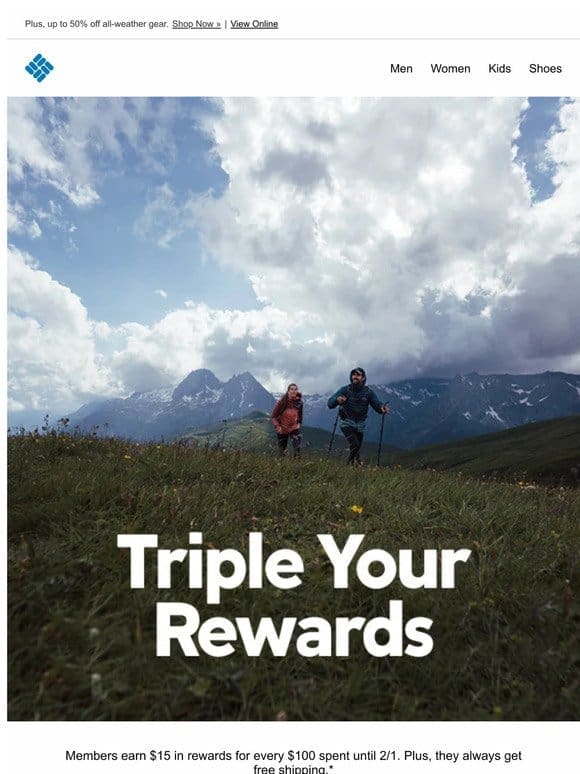 Members get triple rewards on EVERYTHING!