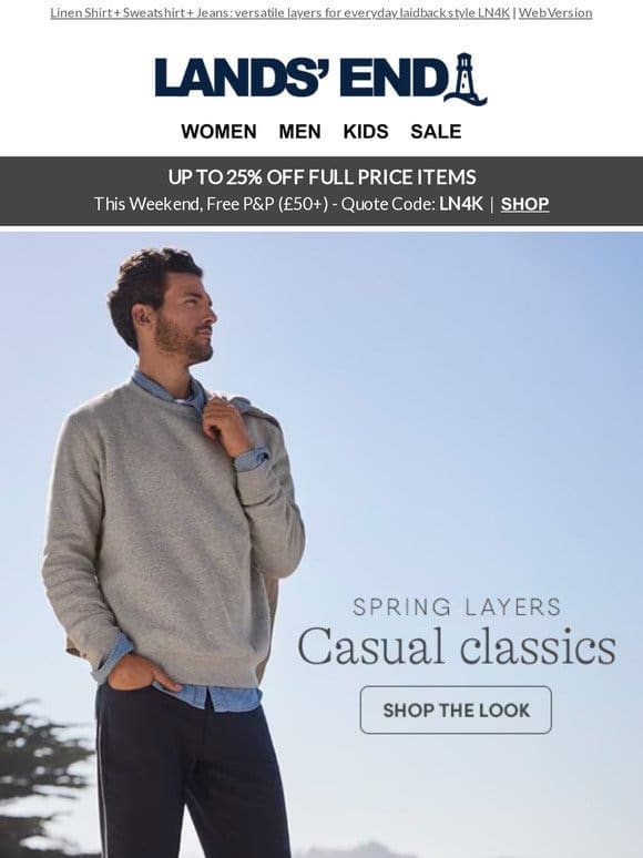 Men’s Casual Classics: great for spring!