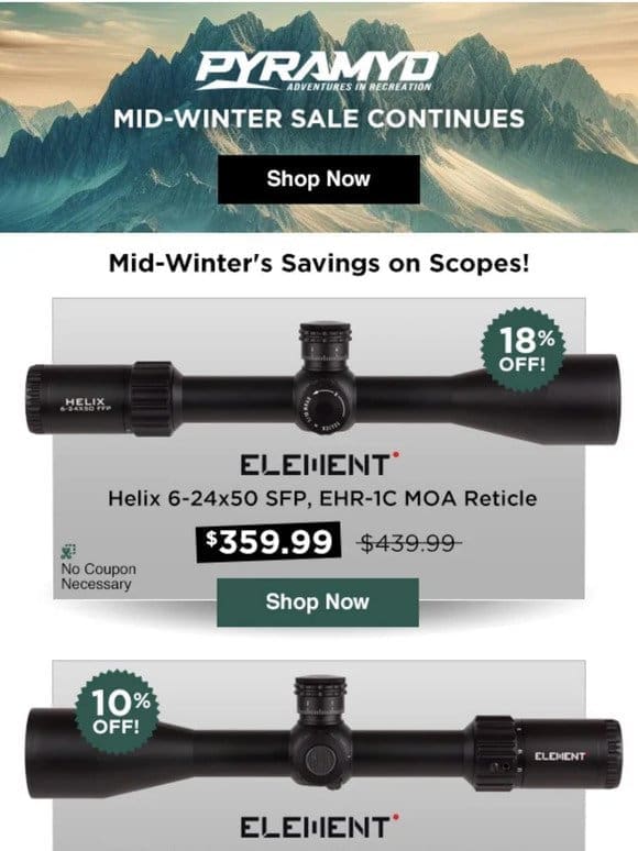 Mid-Winter SALE Continues!