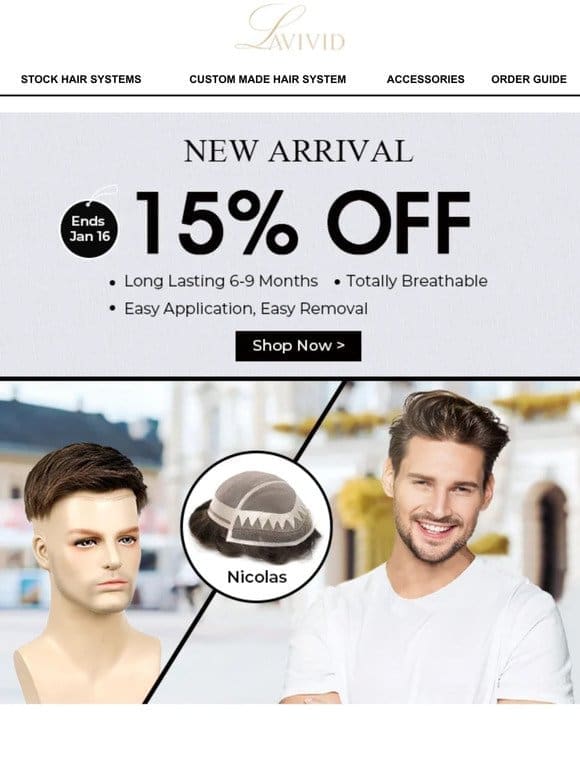 NEW ARRIVAL! 15% off on New MONO Base Hair System