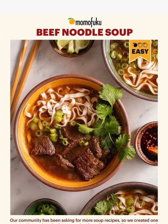 NEW Comforting Beef Noodle Soup