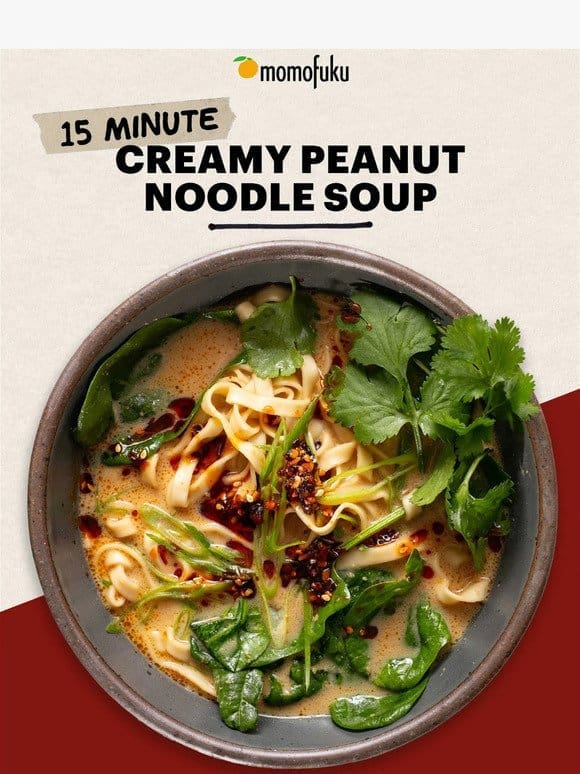 NEW Creamy Peanut Noodle Soup