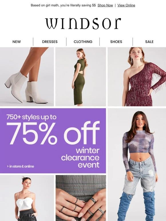 NEW MARKDOWNS! Shop up to 75% Off