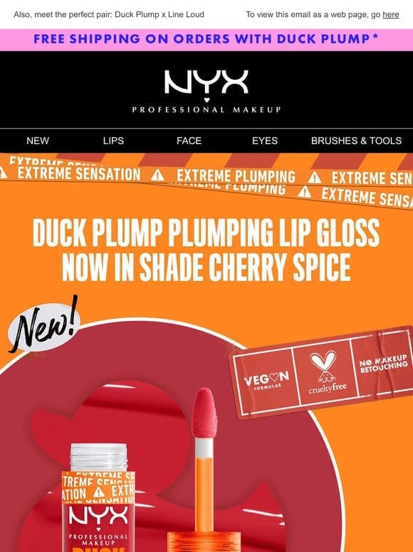 NEW SHADE!   Duck Plump Lip Gloss is now available in Cherry Spice