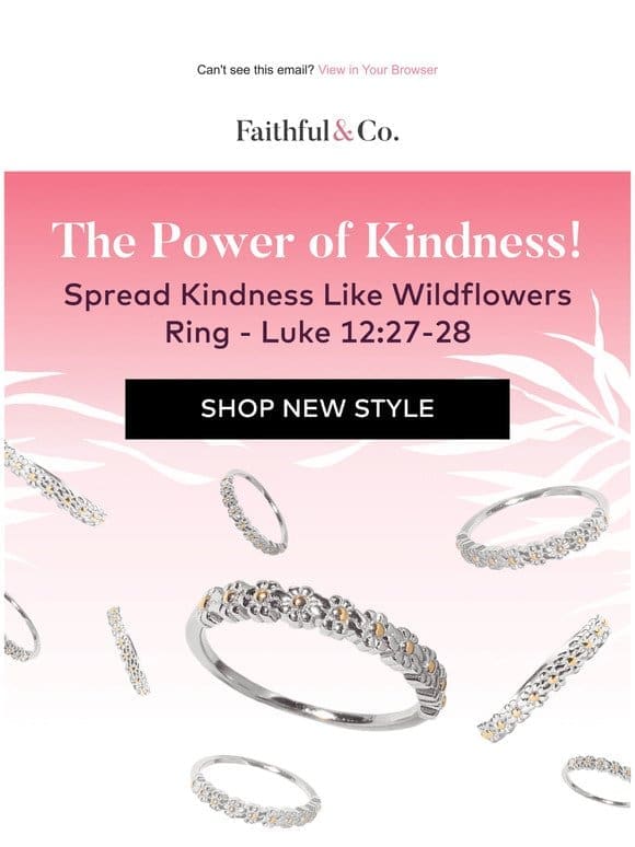 NEW! Spread Kindness Like Wildflowers Ring  ✨