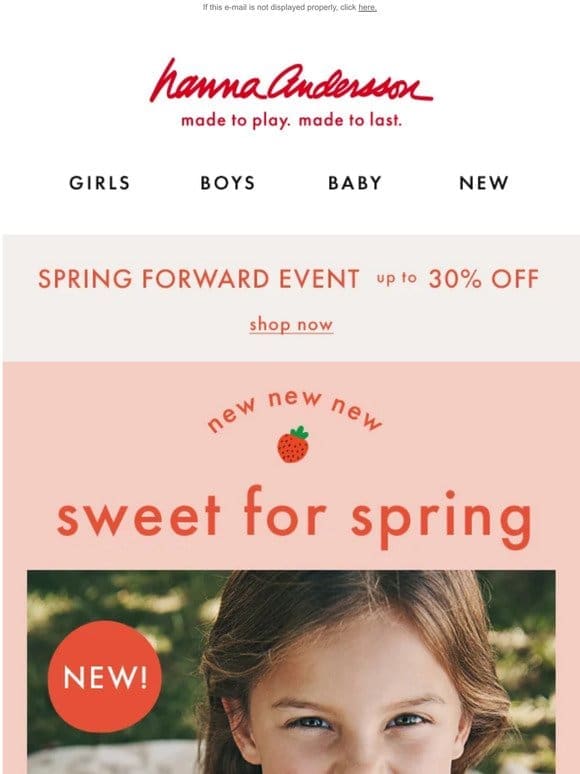 NEW & Sweet For Spring