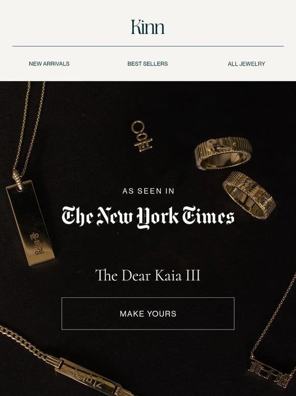 NEW YORK TIMES—Nameplates Necklaces