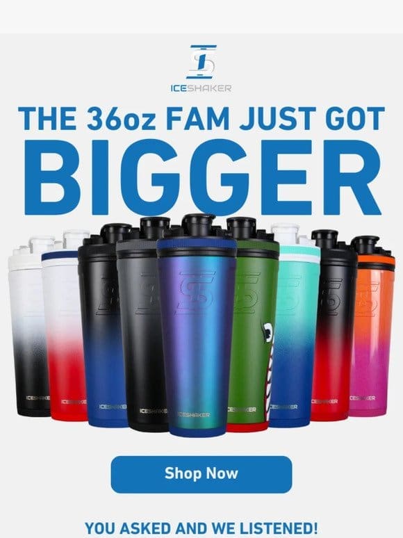 NOW AVAILABLE: 10 Brand New 36oz Shakers