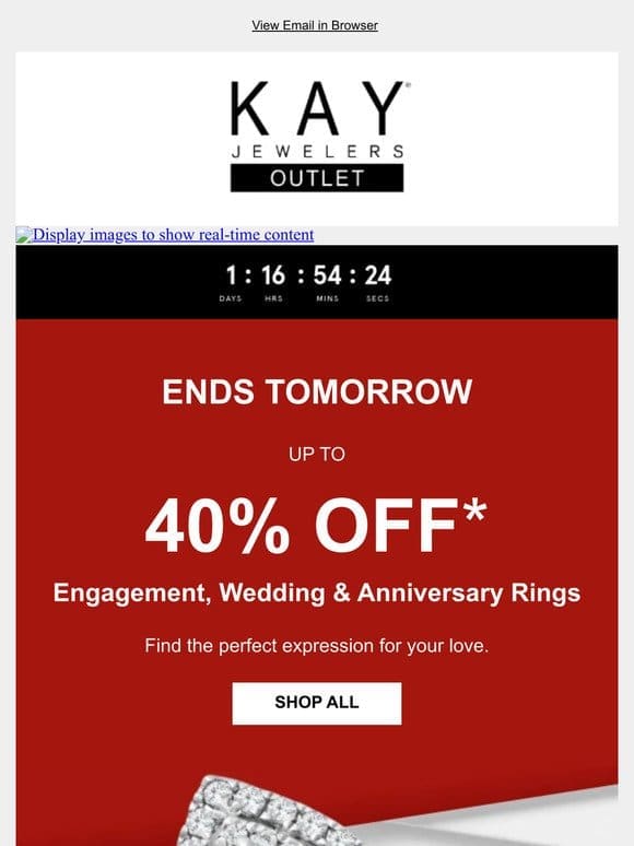 NOW is the Time! Up to 40% OFF Bridal Rings