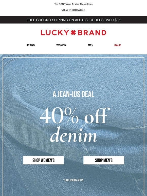 Need New Jeans? They’re 40% Off!