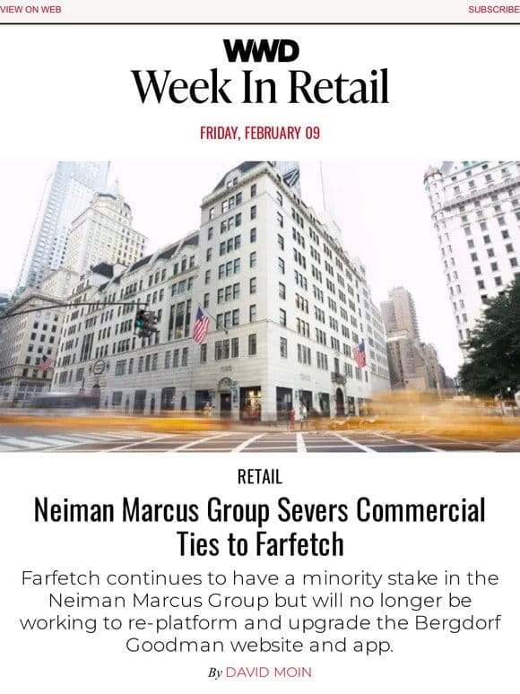 Neiman Marcus Group Severs Commercial Ties to Farfetch