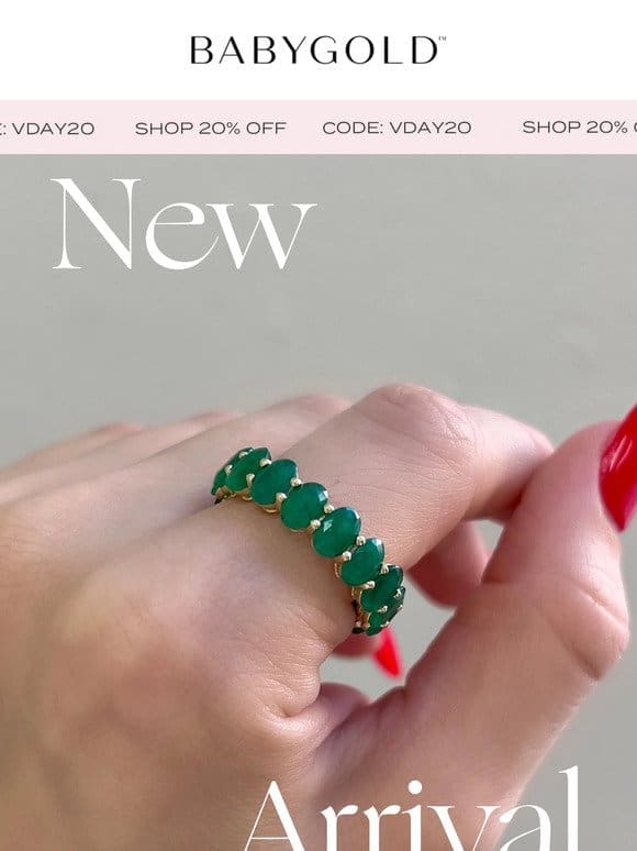 New Arrival   Emerald Eternity Band + 20% Off