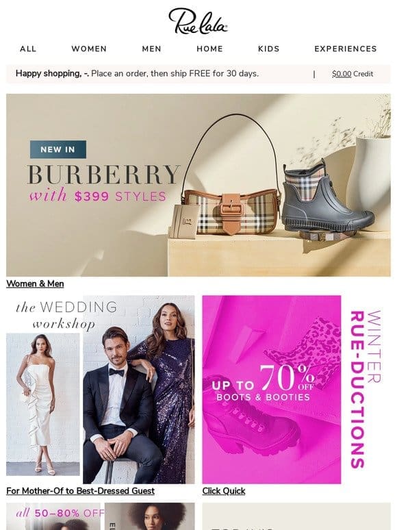 New Burberry with $399 Styles • The Wedding Workshop