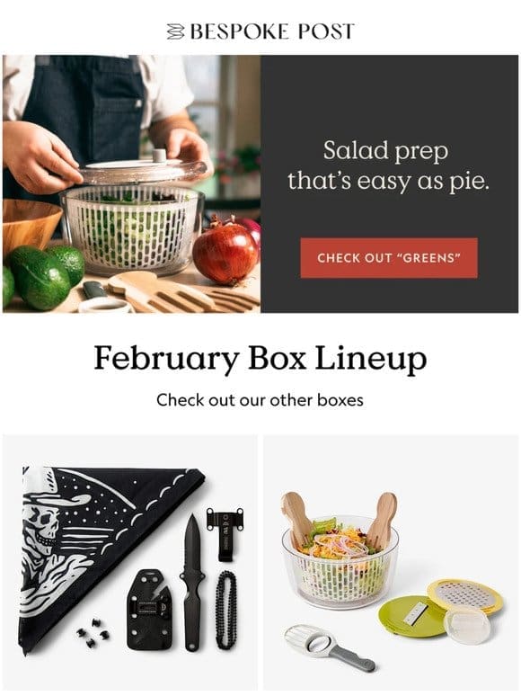 New Feb Box: Salad Prep Like a Pro