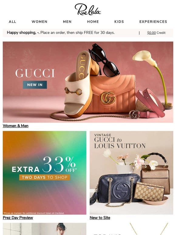 New Gucci (OMG!!!) • Extra 33% Off for Two Days