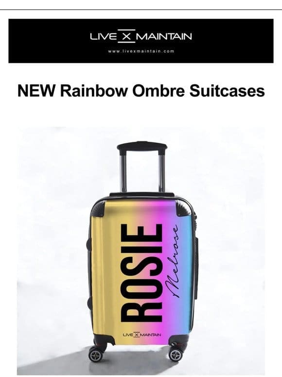 New! Rainbow Ombre Suitcases