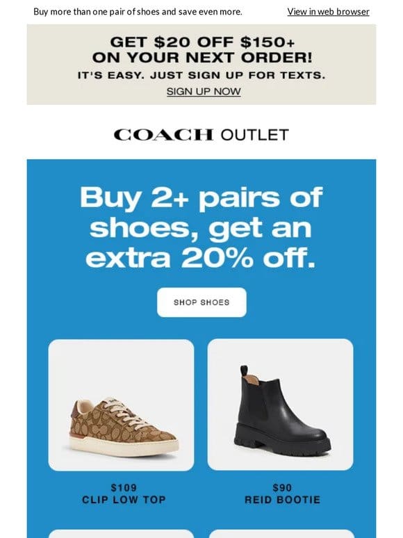 New Shoes You’ll Love: Buy 2+ For An Extra 20% Off