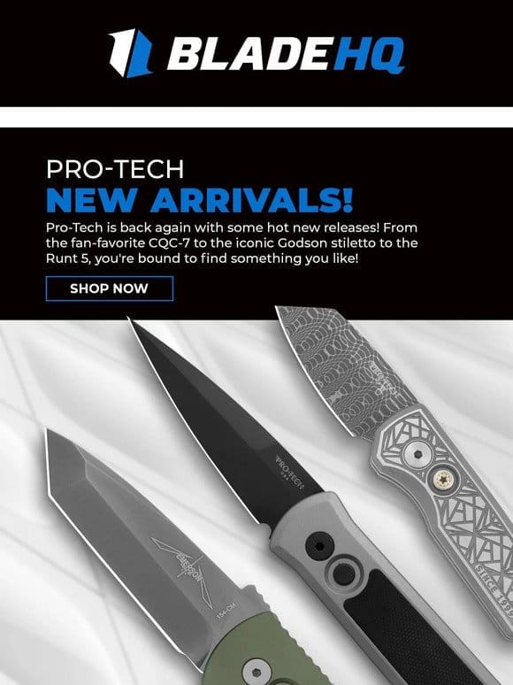 New arrivals from Pro-Tech are live!