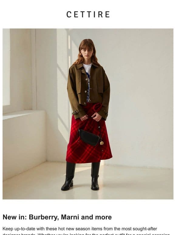 New from Burberry and Marni