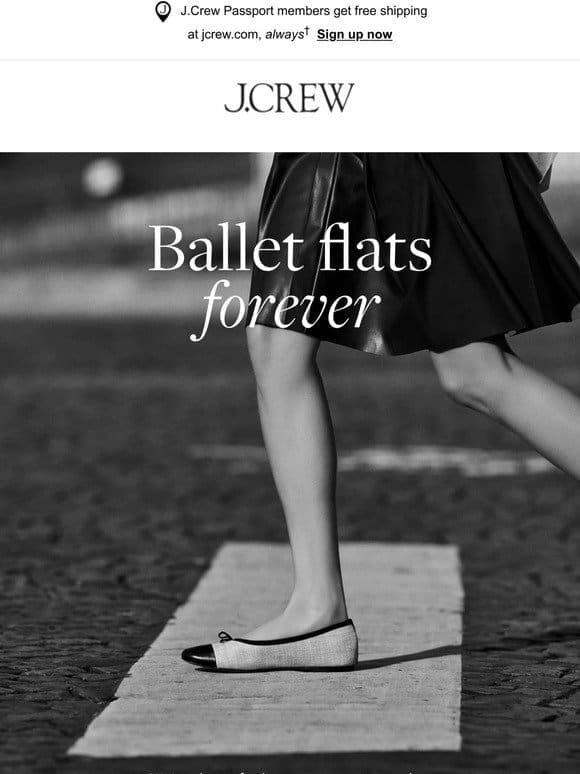 New in our ballet flat collection