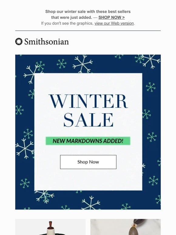 New markdowns added to our winter sale!