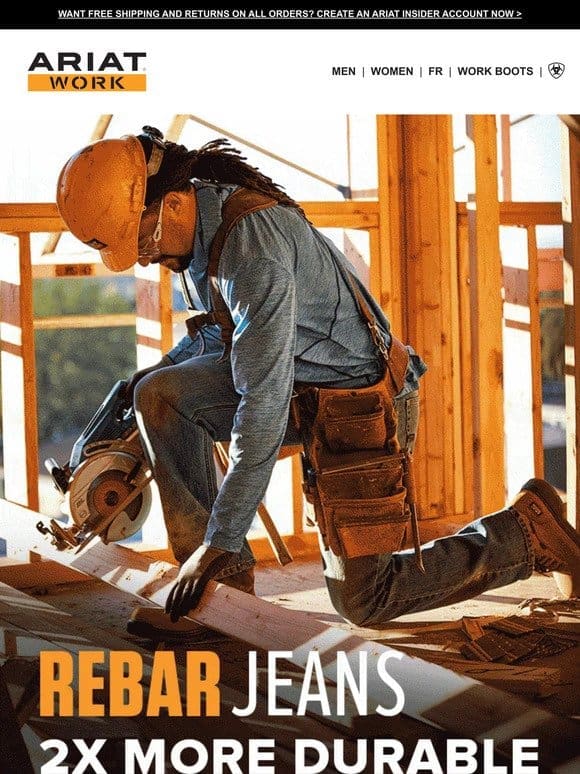 None Tougher: Rebar Work Jeans