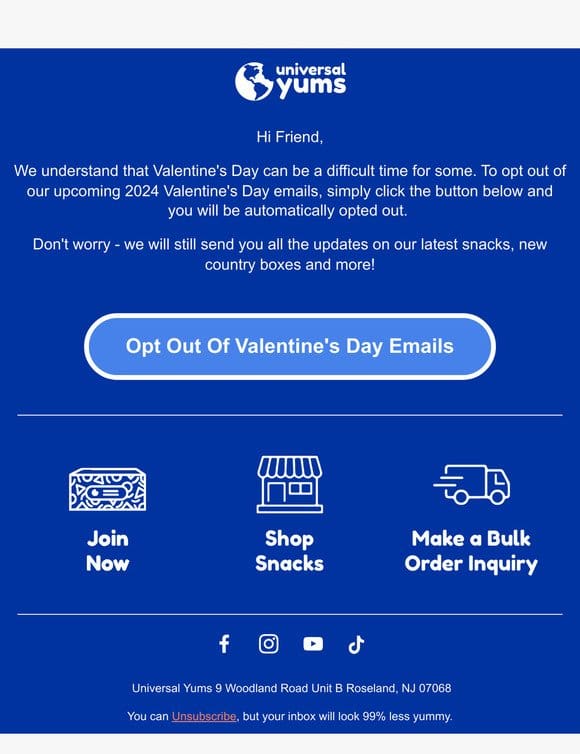 Not Interested in Valentine’s Emails?
