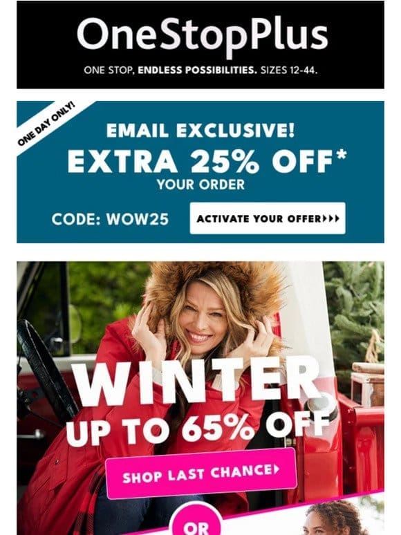 OMG! OMG! Extra 25% off!