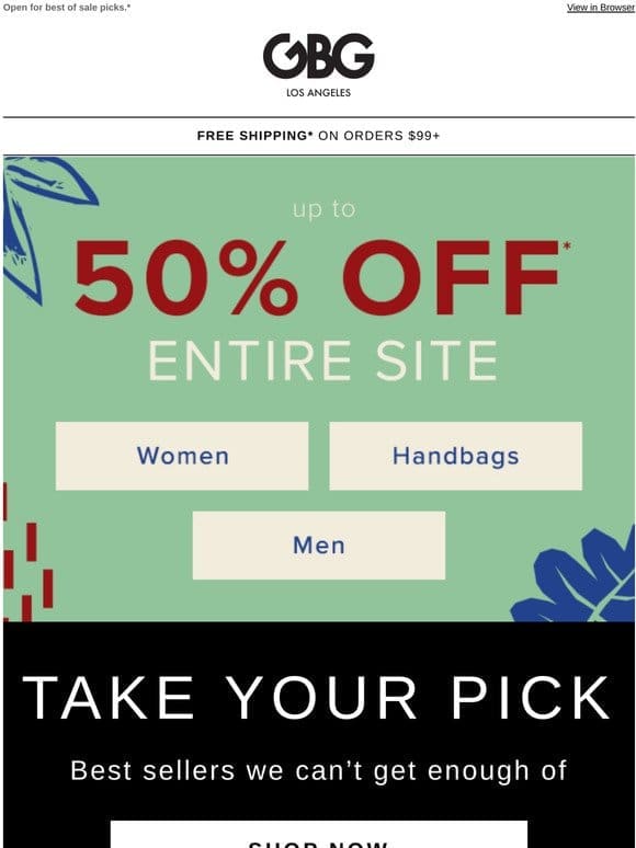 OMG: entire site up to 50% off
