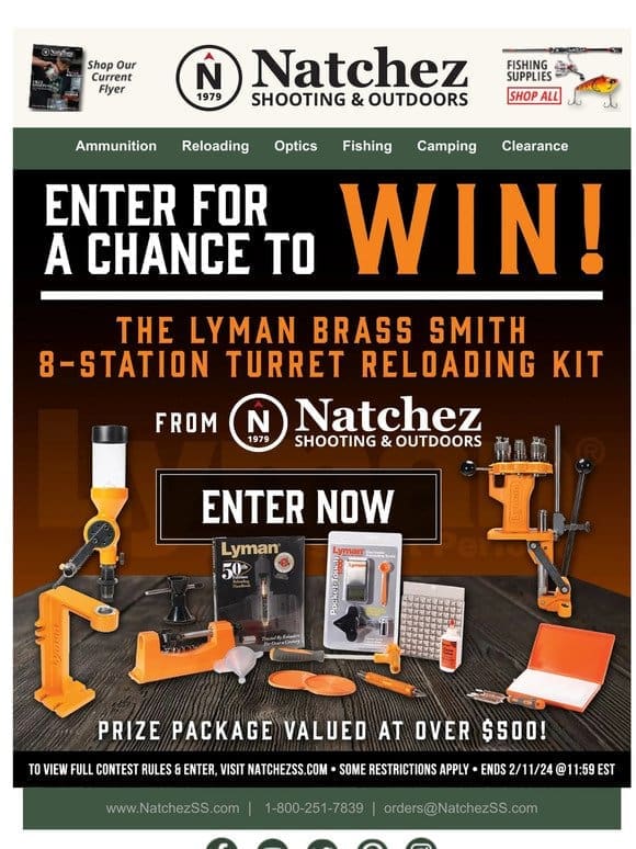 OPEN FOR PRIZES – Enter to Win with Natchez!